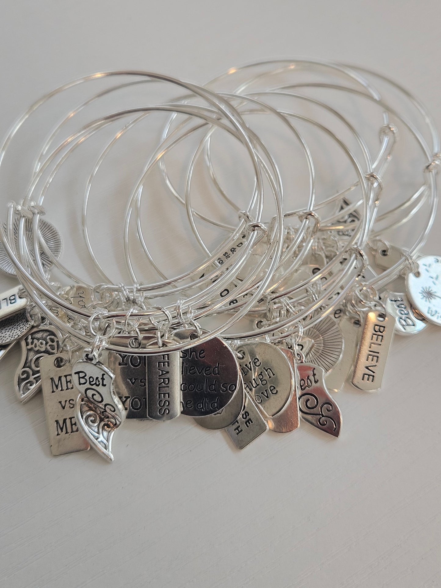 Silver Best Friend Bangle Set