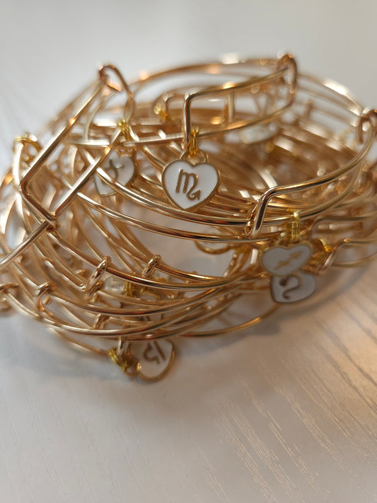 Rose Gold Zodiac Bangle